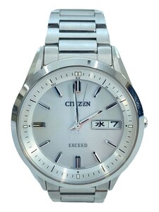 CITIZEN◆ソーラー腕時計/アナログ/チタン/WHT/SLV/チタン/H100-T021212