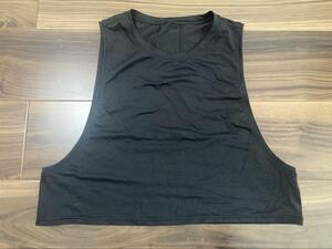 ルルレモン lululemon Muscle Love Crop Tank *Tough 黒 サイズ6or8 超美品☆ タンクトップ