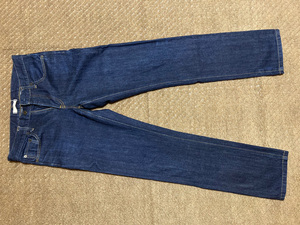 ♪赤耳 希少綿100%スリム UNIQLO SELVEDGE SLIM FIT ユニクロ セルヴィッジ スリムフィット 321-130083 W30 洗濯済 濃色♪