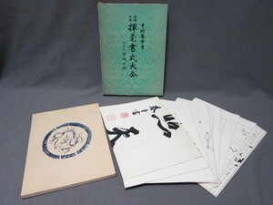 古本（書道）：実物手本「揮毫書式大全」中村春堂著（昭和52年発行）／B-230729★