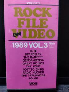 VOS ROCK FILE ON VIDEO VOL.3 1989　ゾルゲ ストラマーズ ポテトチップス グレートリッチーズ レディオハッカー ビアズリー 赤と黒 