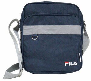 フィラ スクールショルダーバッグ スクールバッグ 縦型 スクバ 学生かばん ポリエステル A4サイズ対応 FILA ネイビー【新品】