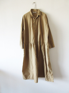 ICHI Antiquite’s / イチアンティークス コットンロングシャツワンピース BEIGE / ワンピースコート