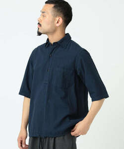 【美品】 ts(s) / BEAMS PLUS 別注 Hem String Shirt / L ネイビー / Engineered Garments ビームスプラス