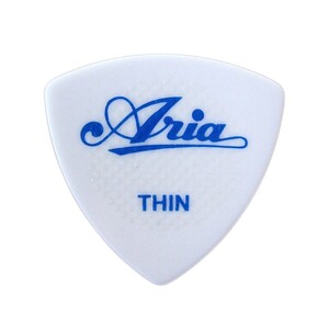 ギターピック 10枚 セット アリア 0.5mm RUBBER GRIP THIN WH ARIA