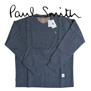 新品 ポールスミス Paul Smith 裏起毛 L トレーナー スウェット マルチストライプ ラビット ウサギ ダークネイビー ラウンジウェア メンズ