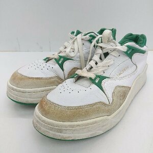 ◇ LACOSTE ラコステ シューズ COURT SLAM 319 2 厚底 スニーカー サイズ10.5 ホワイト グリーン メンズ E