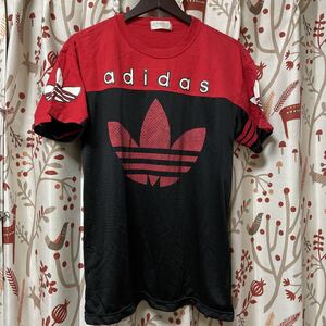 adidas ORIGINALS 半袖Tシャツ　メッシュ　シルバータグ　ヴィンテージ　M-L アディダス デサント製