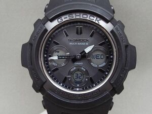 CASIO/カシオ G-SHOCK マルチバンド6/電波ソーラー デジアナ腕時計 AWG-M100SBB 【W332y1】