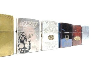 ZIPPO/オイルライター/peace ピース/ハーレーダビッドソン/ソリッドブラス/CR 北斗の拳/アーマー など/7個セット/まとめて/喫煙具