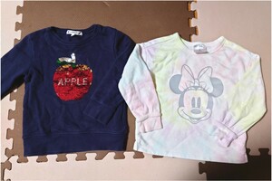 babyGAP Disney・GLOBAL WORK女の子 トレーナー スウェットトレーナー 105 4years 2枚セット ベビーギャップ グローバルワーク