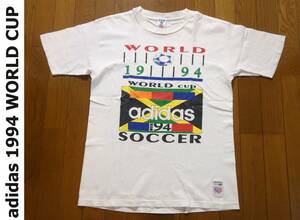 【送料無料】超レア USA製 90年代 ヴィンテージ adidas アディダス 半袖Tシャツ メンズ M 白 アメリカワールドカップ W杯 サッカー 90