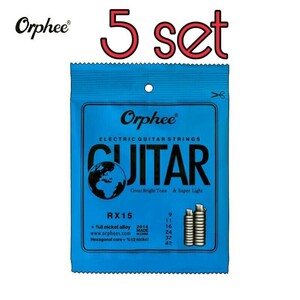 Orphee エレキギター弦 09-42 5セット 