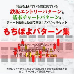 FXスキャル・デイトレ定価64800円 もちぽよ驚異のパターン集＆おまけインジケーター付～利益を獲りやすい鉄板エントリーパターン