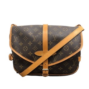 ルイ・ヴィトン LOUIS VUITTON ソミュール30 M42256 ブラウン モノグラムキャンバス ショルダーバッグ ユニセックス 中古