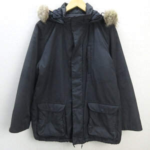 D■シップス/SHIIPS 裏地キルティング 中綿入りジャケット JKT【2-M】黒/MENS/34【中古】