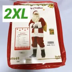 【3339】Xmasサンタクロース 衣装 10点セット 成人仮装 2XL