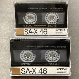 2084T TDK SA-X 46分 ハイポジ 2本 カセットテープ/Two TDK SA-X 46 Type II High Position Audio Cassette