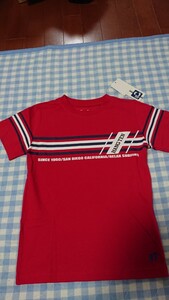 ＠♪137☆未使用・保管品☆HANGTEN☆綿100　半袖Tシャツ　赤130