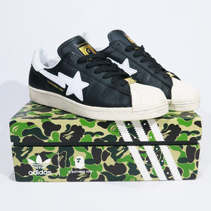 adidas アディダス x A BATHING APE ア ベイシング エイプ SS80S BAPE IF2385 シューズ スニーカー スーパースター ベイプ ブラック Octk