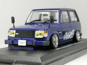 1/43 ノレブ Mitsubishi Pajero (1982) 改 アルミ 深リム ローダウン 改造 パジェロ Fスポ デカール カスタム 国産名車 アシェット