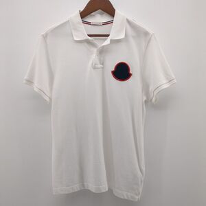 モンクレール　19SS　ポロシャツ　ホワイト　SIZE S 　ロゴワッペン　半袖　MONCLER　◆3109/宮竹店