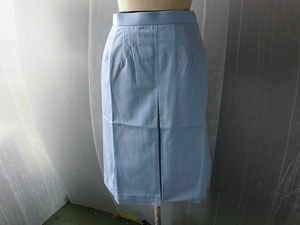 ◆新品未使用！送料無料！春夏スカート 水色　ウエスト72？ 会社制服 事務服　警備服　PG-3　ギャザー　タック【I0723A39】