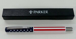 ☆保管品!PARKER パーカー 星条旗 ボールペン BK AMERICANA ROLLER BALL アメリカ製 MADE IN USA☆