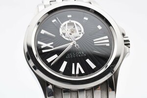 稼働品 ブローバ アキュトロン スケルトン ラウンド C860679 自動巻き メンズ 腕時計 BULOVA