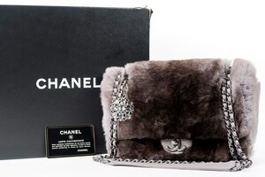 【新品同様・未使用】CHANEL シャネル ラビットファー チェーンショルダーバッグ ココマーク【RM51】