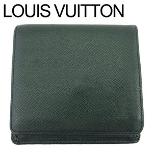 ルイ ヴィトン 二つ折り 財布 ミニ財布 メンズ ポルトビエ3カルトクレディ M30454 タイガ LOUIS VUITTON 中古