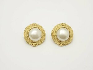 CHANEL シャネル　GP　イヤリング　フェイクパール　ヴィンテージ　アクセサリー　中古　送料無料【質屋出品】