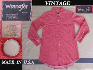 ビンテージ wrangler ラングラー Red 赤デニム DENIM シャツ USAアメリカ VINTAGE マッコイズ RRL ウエアハウスwestern ニードルスmodel