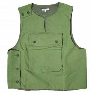 Engineered Garments エンジニアードガーメンツ 20SS Cover Vest - Cotton Ripstop カバーベスト コットンリップストップ M OLIVE g19336