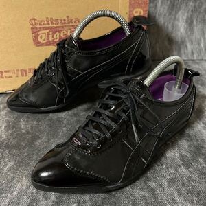 【BOX付】OnitsukaTiger THY888 PIXIEGIRL オニツカタイガー　ピクシーガール　エナメルシューズ　22.5cm ブラック ＊EM