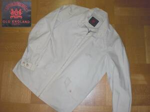 OLD ENGLAND オールド・イングランド オフホワイト 英国製ドライビングコート ジャケット ブルゾン サイズ38→日本サイズL~LL 美品