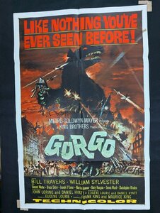 長E071/US版1sh 映画ポスター【 Gorgo 】（怪獣ゴルゴ）監督 ユージン・ルーリー/ORG 61/36/1円～