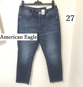 タグ付き American Eagle Outfitters アメリカンイーグル Tomgirl レディース　ジーンズ ストレート　デニム パンツ 27　股上深め