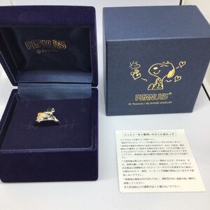 PT999 K24 0.005ct スヌーピー ダイヤモンド リング ウッドストック PNTS BANBI jewelry レア　美品　付属品あり　プラチナ　純金