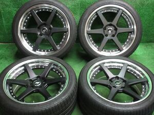 中古 ホイールタイヤ 4本 245/40R19 2021年製 7分山 WORK ジースト ST1 ラジアル タイヤ ファルケン アゼニス FK510