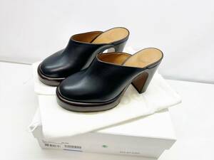 美品　Chloe　クロエ　IRENN　HEEL　MULES　スムースレザー　 ミュール　サボサンダル　36　1/2　約23.5ｃｍ　CHC21A467T0001