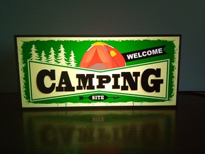 アウトドア キャンプ ソロ 登山 釣り テント アメリカン テーブル サイン ミニチュア 看板 玩具 置物 雑貨 ライトBOX 電飾看板 電光看板