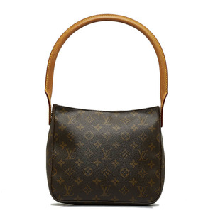 ルイ ヴィトン モノグラム ルーピングMM ショルダーバッグ ハンドバッグ M51146 ブラウン PVC レザー レディース LOUIS VUITTON 【中古】