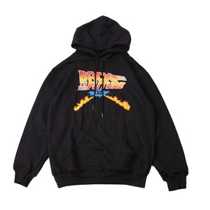 ag1●新品 黒 Mサイズ●バックトゥザフューチャー BACK TO THE FUTURE パーカー スウェットパーカ PARKA//バンド ロック 映画 デロリアン