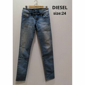 DIESEL SLIM スキニー ローウエスト ストレッチ デニムパンツ 24