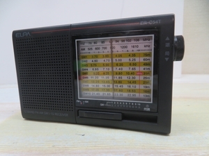 ★ELPA ER-C54T 短波ラジオ AM/FM エルパ ストラップ/電池付き 動作品 95682★！！