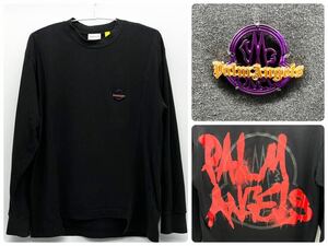 【希少】 MONCLER モンクレール Palm Angels パームエンジェルス コラボ ロングスリーブTシャツ ロンT バックプリントブラック 黒 長袖