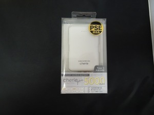 SH422★MOBILE BATTERY 5000 Cherie Plus/2ポートモバイルバッテリー 5000 シェリプラス Type-C入出力対応 白/ホワイト 新品 未開封品