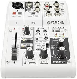 ヤマハ YAMAHA ウェブキャスティングミキサー オーディオインターフェース 3チャンネル AG03 インターネット配信に便利な