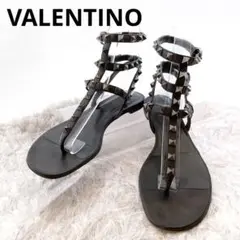 VALENTINO ヴァレンティノ　ストラップ　フラット　サンダル　スタッズ